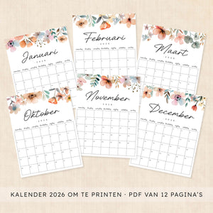 kalender 2026 printen