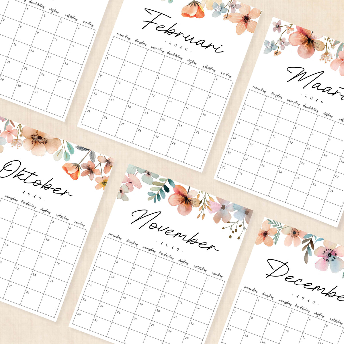 kalender 2026 printen