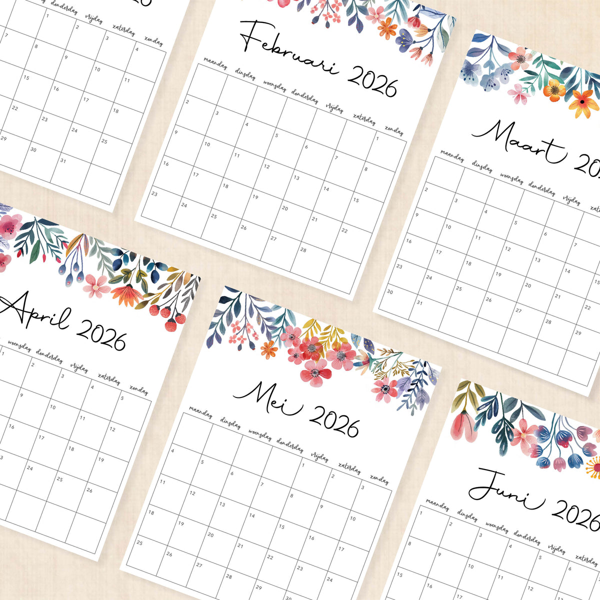 Kalender 2026 printen
