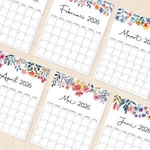 Kalender 2026 printen