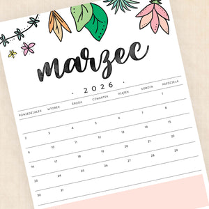 Kalendarz 2026 do druku