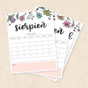 Kalendarz 2026 do druku
