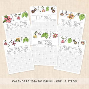 Kalendarz 2026 do druku