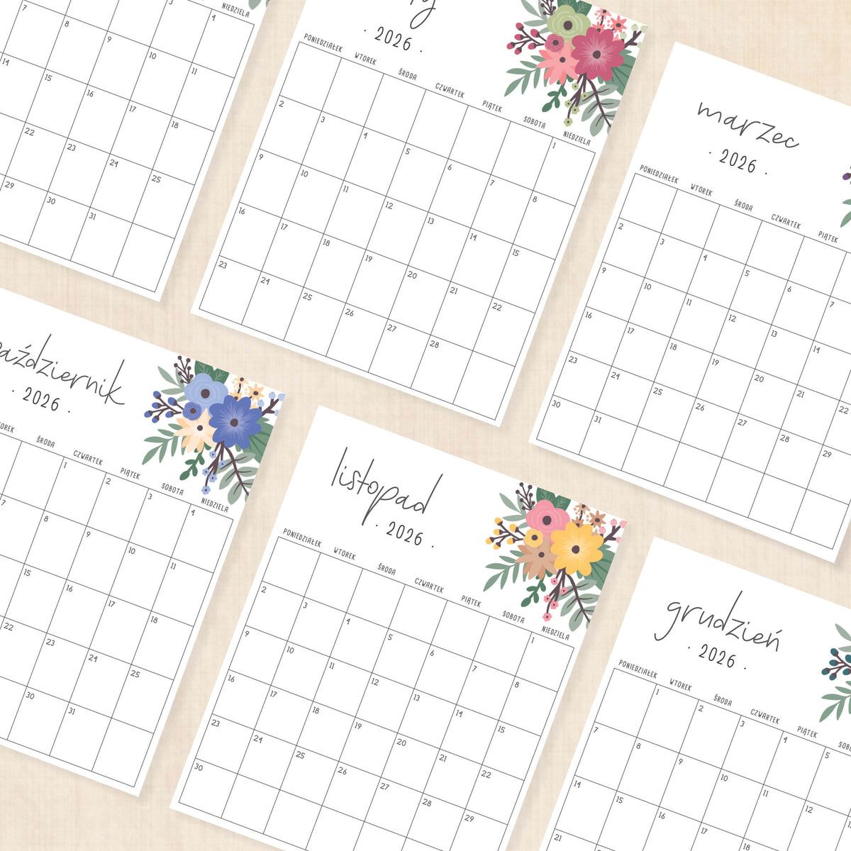Kalendarz 2026 do druku
