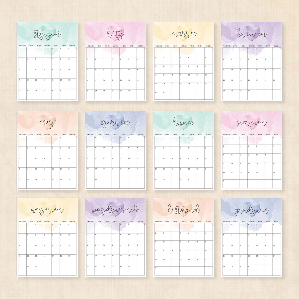 Kalendarz 2026 do druku