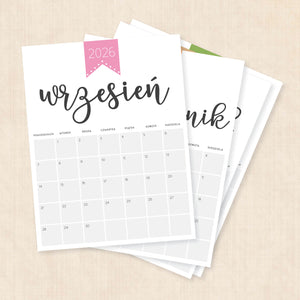 Kalendarz 2026 do druku