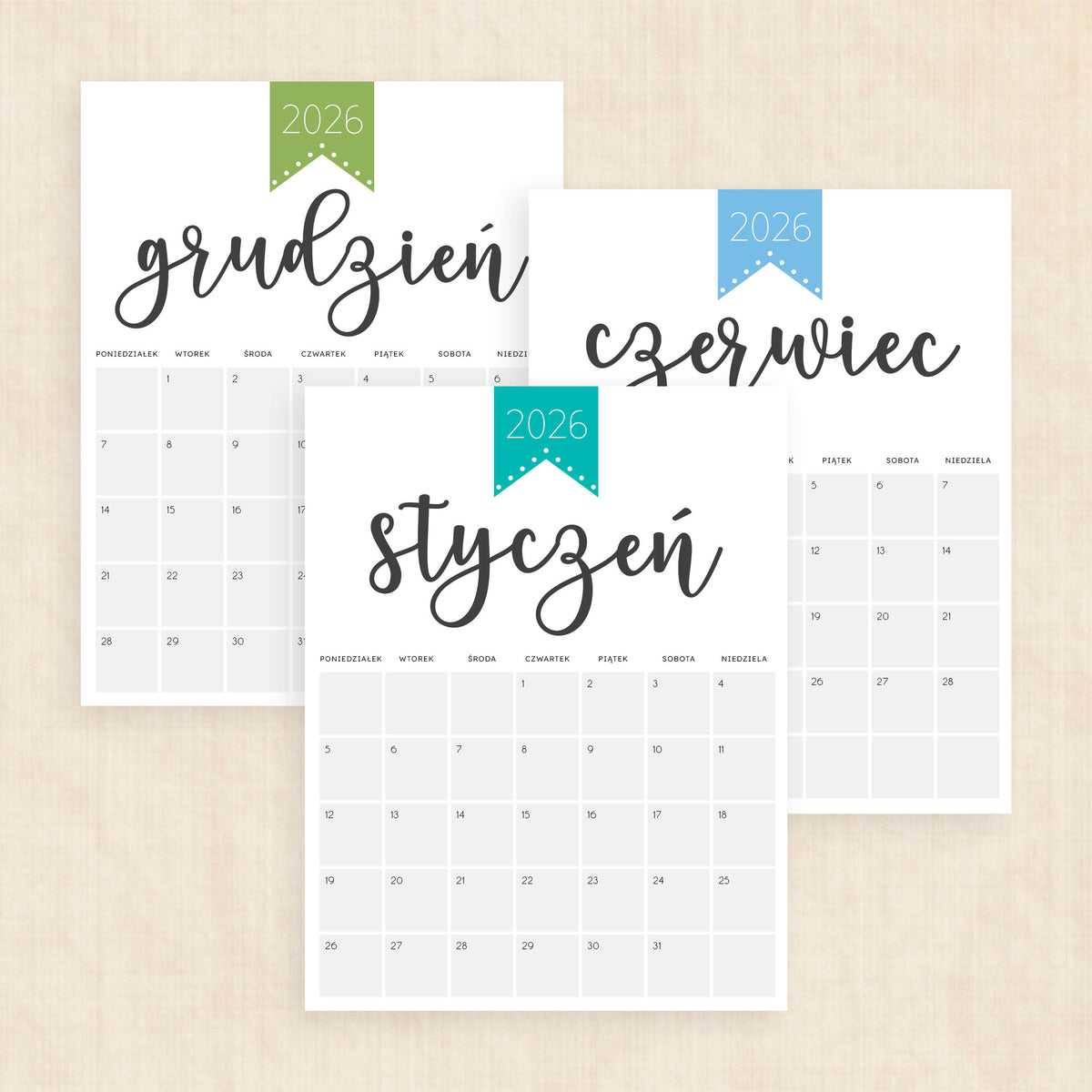 Kalendarz 2026 do druku