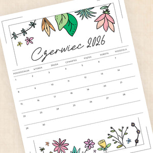 Kalendarz 2026 do druku