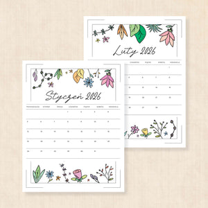 Kalendarz 2026 do druku