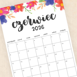Kalendarz 2026 do druku