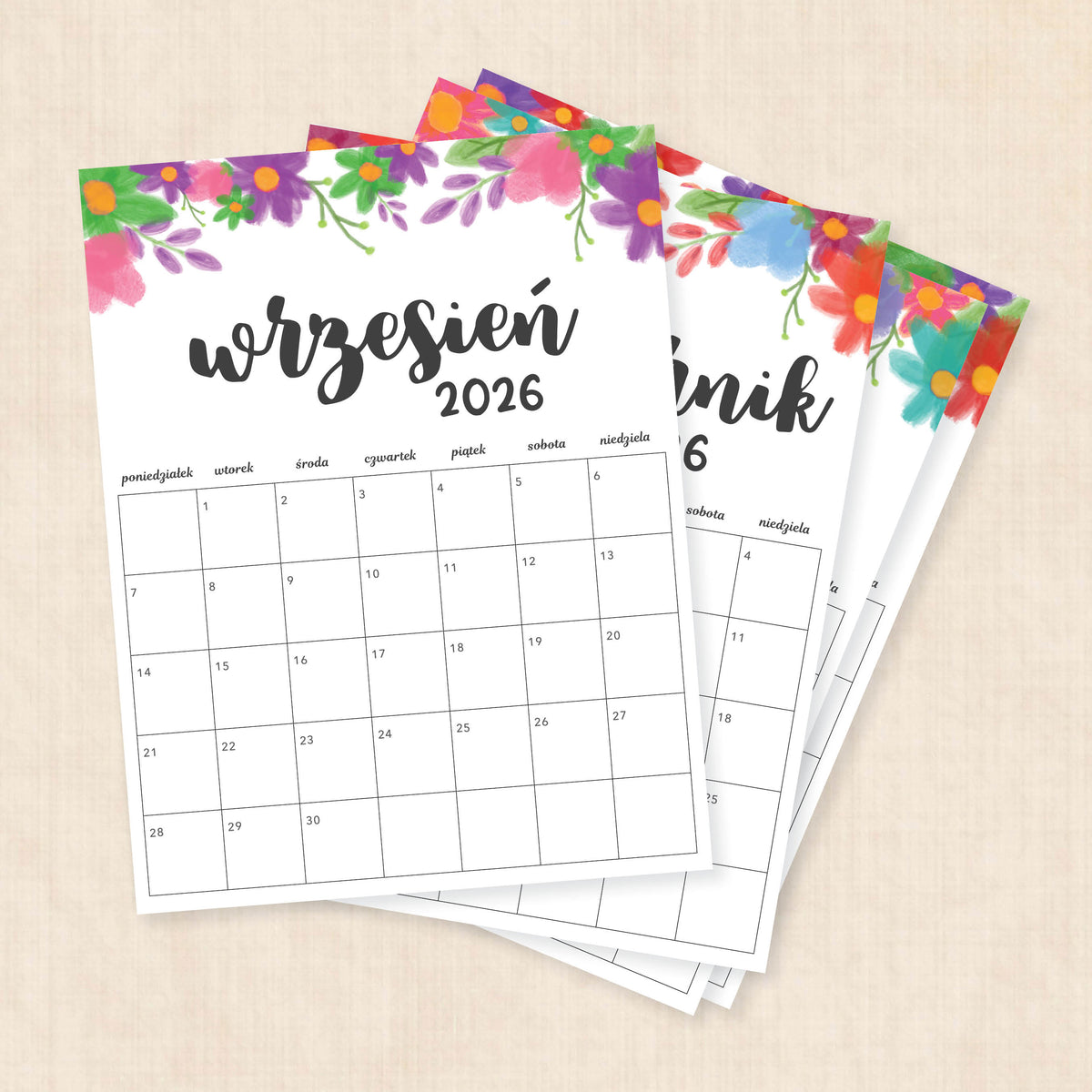 Kalendarz 2026 do druku