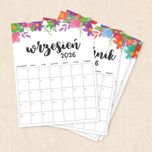 Kalendarz 2026 do druku