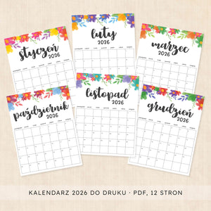 Kalendarz 2026 do druku