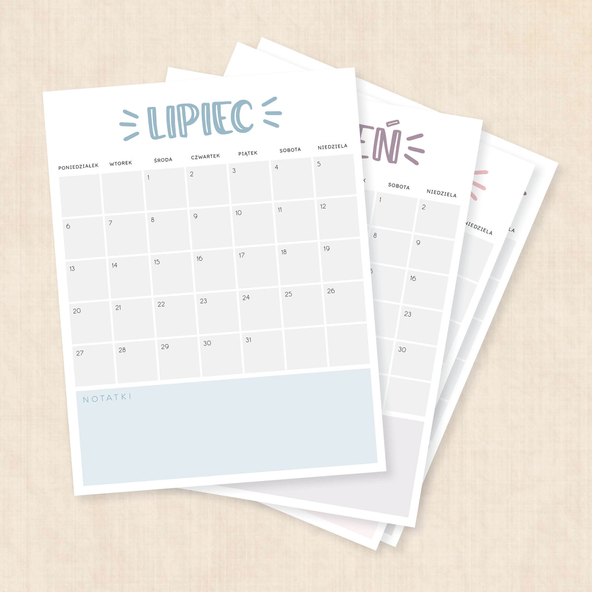 Kalendarz 2026 do druku