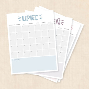 Kalendarz 2026 do druku