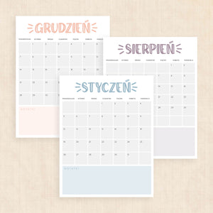 Kalendarz 2026 do druku