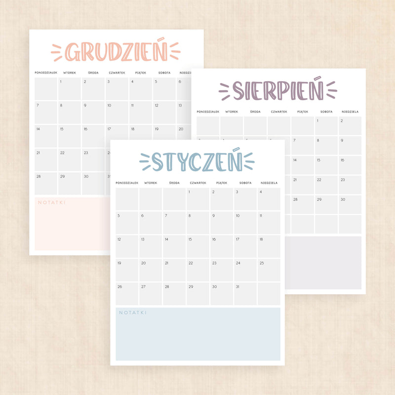 Kalendarz 2026 do druku