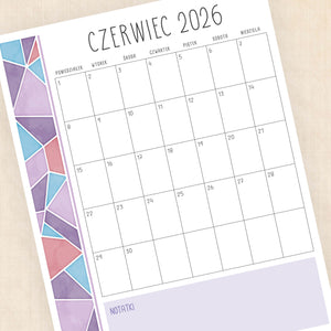 Kalendarz 2026 do druku