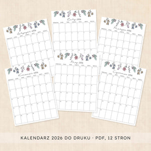 Kalendarz 2026 do druku