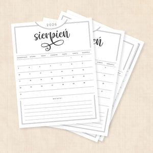 Kalendarz 2026 do druku