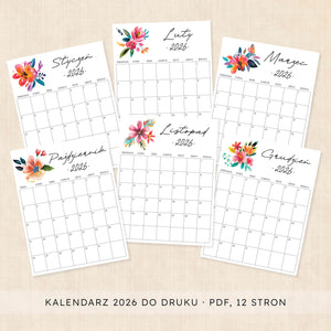 Kalendarz 2026 do druku