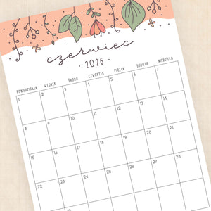 Kalendarz 2026 do druku