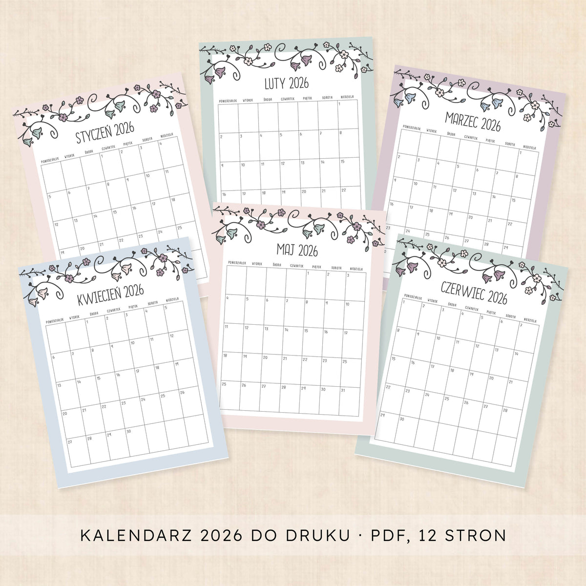 Kalendarz 2026 do druku