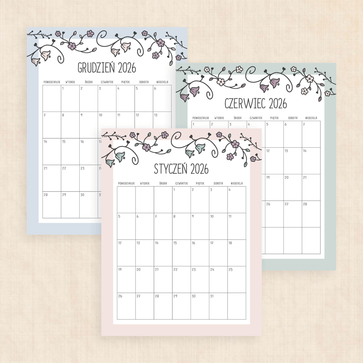 Kalendarz 2026 do druku
