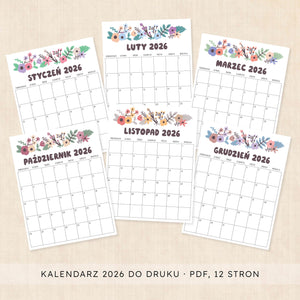 Kalendarz 2026 do druku