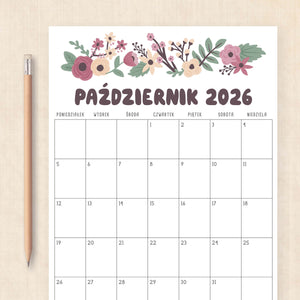 Kalendarz 2026 do druku