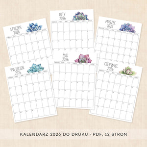 Kalendarz 2026 do druku
