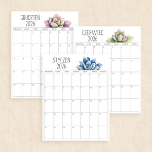 Kalendarz 2026 do druku