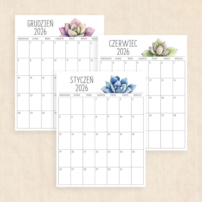 Kalendarz 2026 do druku
