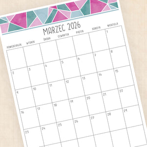 Kalendarz 2026 do druku