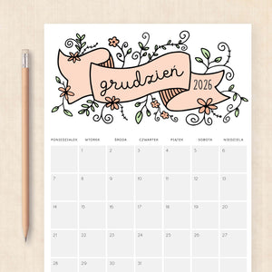 Kalendarz 2026 do druku