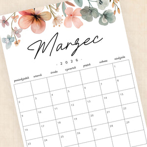 Kalendarz 2026 do druku