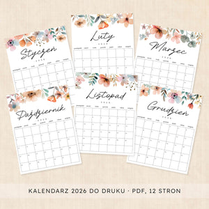 Kalendarz 2026 do druku