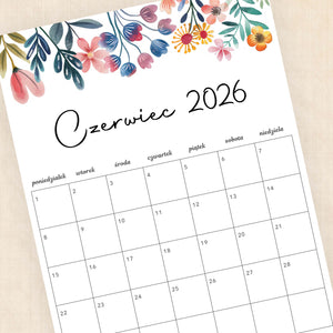 Kalendarz 2026 do druku