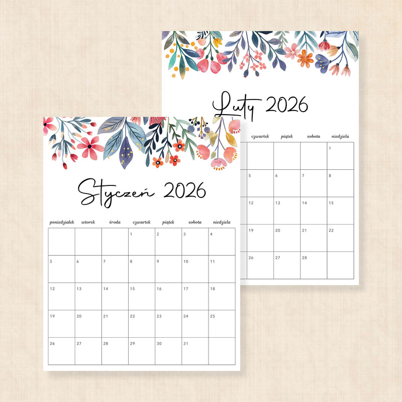 Kalendarz 2026 do druku