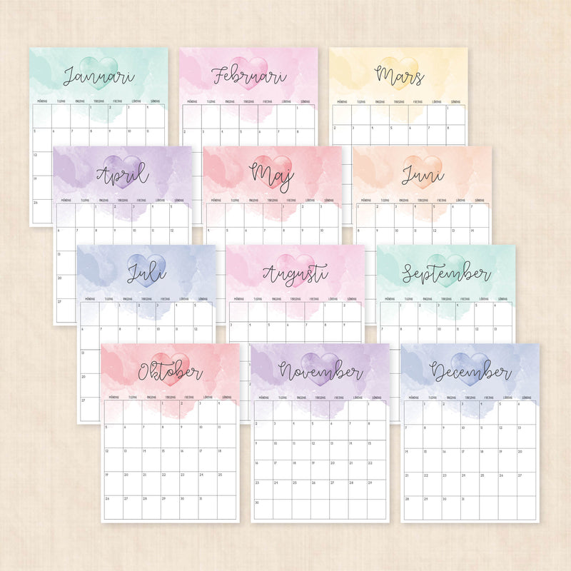 Kalender 2026 att skriva ut