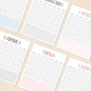 Kalender 2026 att skriva ut