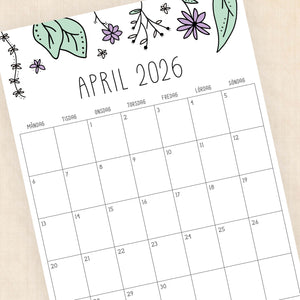 Kalender 2026 att skriva ut