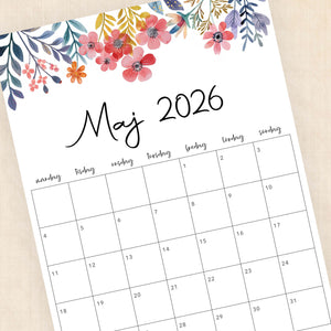 Kalender 2026 att skriva ut