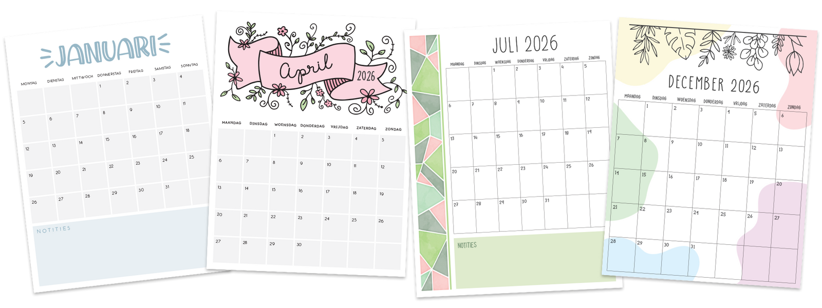 kalender 2026 nl