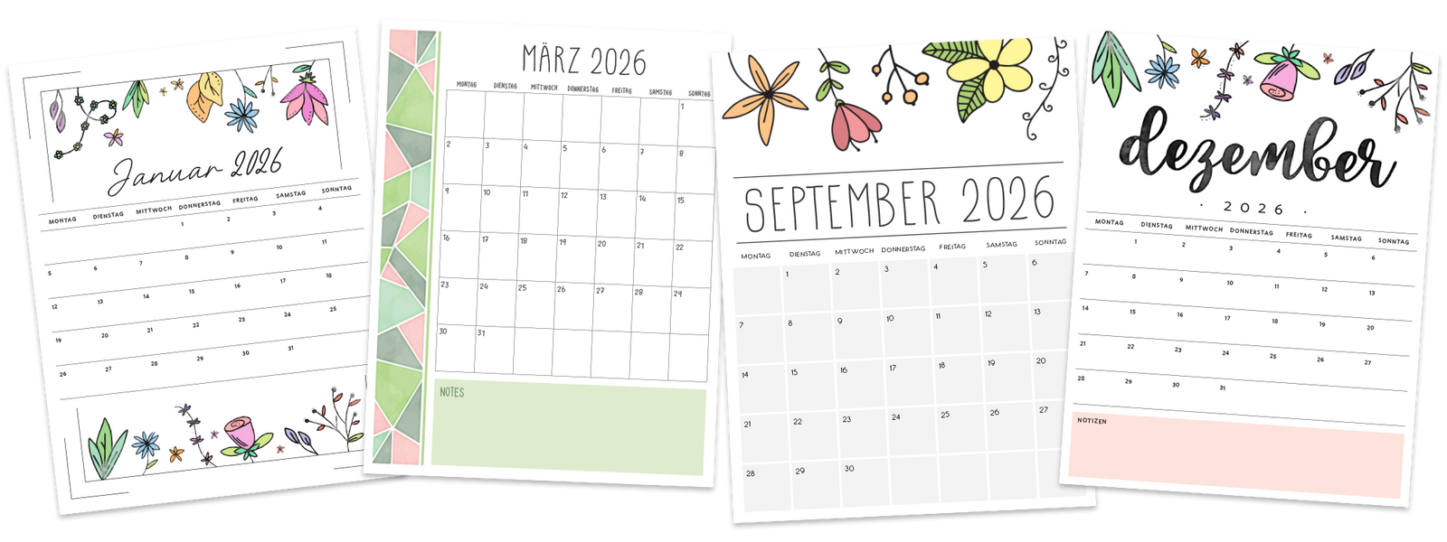 kalender 2026 zum ausdrucken