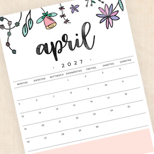kalender 2027 zum ausdrucken