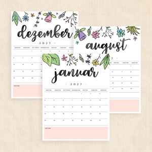 kalender 2027 zum ausdrucken