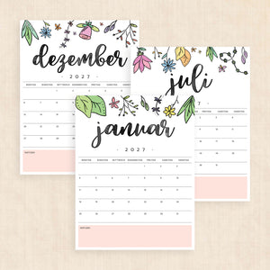 kalender 2027 zum ausdrucken