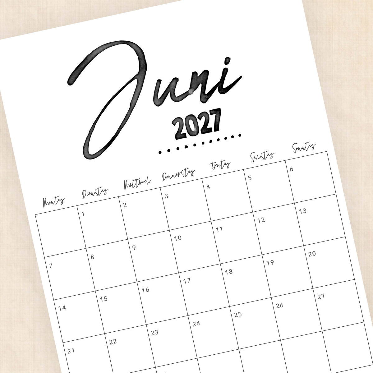 kalender 2027 zum ausdrucken