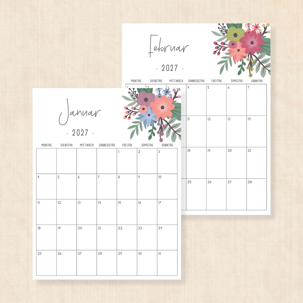 kalender 2027 zum ausdrucken